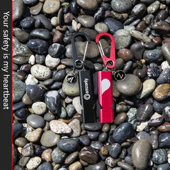 Heart-Engraved Aluminum Emergency Whistles for Her/Him, a Pair of Custom-Initial