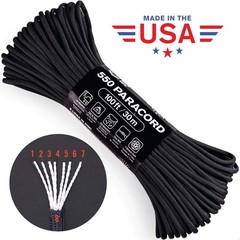 550 Paracord 100 Feet 7-Strand Core Nylon Parachute Cord Outside Survival Gear