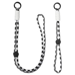1Set Heavy Duty Paracord Keychain Lanyard for Keys , Black White/Black/White