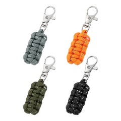 Reflective Paracord Zipper Pull, 80 mm Length for Backpacks (4 Pack, 4 Color)
