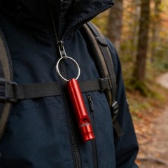 Rustproof Survival Equipment Aluminum Alloy Whistle for Survival Lifesaving