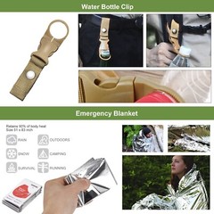 Emergency Survival Kit, 22 in 1 Professional Survival Gear Equipment Tools Fi…