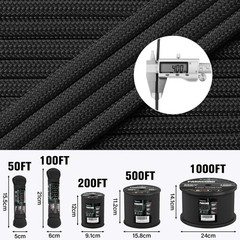 Paracord Rope 550 lb 100ft 5/32 Parachute Cord 4MM 7 Strand para Cord Heavy Duty