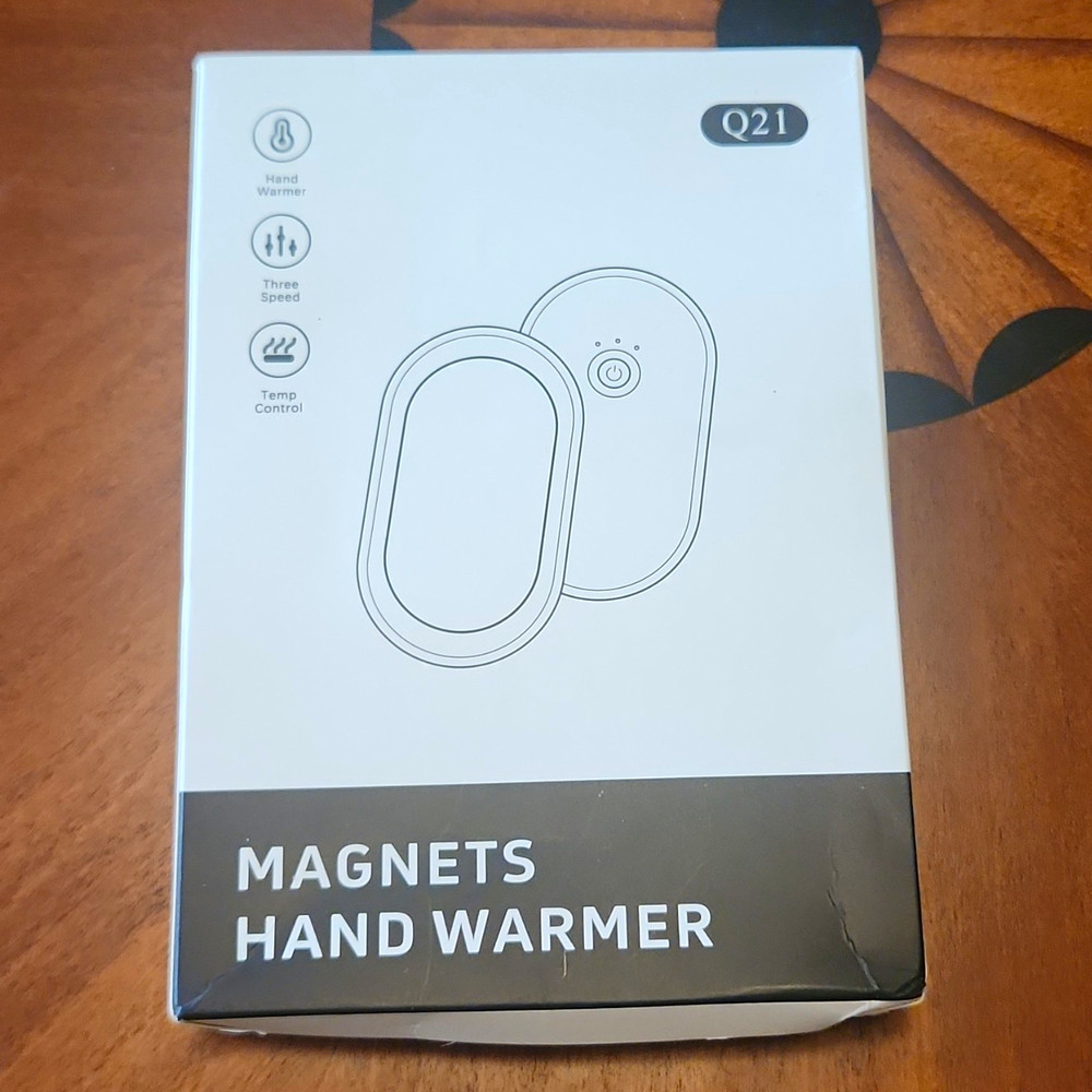 Q21 Electric Hand Warmers 2-Pack Orange, Adjustable Heat Temp Control, 3 Speed