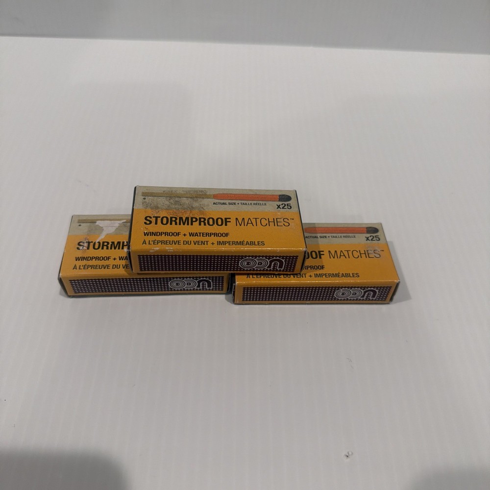Industrial Revolution Stormproof Matches – Orange (3 Pack) New