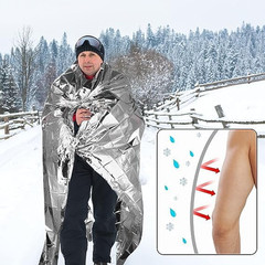 Emergency Mylar Thermal Blankets -Space Blanket Survival Kit Camping Blanket (4-
