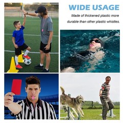 24 Pcs Loud Sport Whistle Set with Lanyard – Pea-Less Coaches Referee Lifeguard