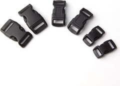 60-Pack Paracord Bracelet Buckles 5/8″ 1/2″ 3/8″ Plastic Side Release Clips