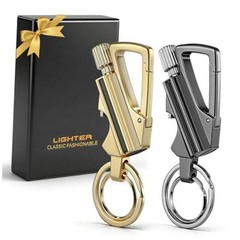 2 Pack of Permanent Match Lighter, Waterproof Metal Keychain Maches Lighters