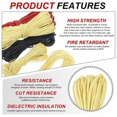 Yellow 1000lb 3mm Diameter 50Ft Fishing Line Wind Chime String Kite Line