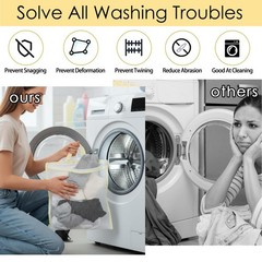 2 Pcs Hanging Laundry Bag Small Mesh for Washing Medium, White