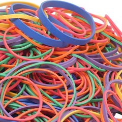AIWOQI Rubber Bands assorted size multicolor 0.5 lb/227g rubber Multicolor