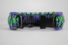 550 Paracord Survival Bracelet King Cobra Purple/Green/Plum Crazy Made in the US