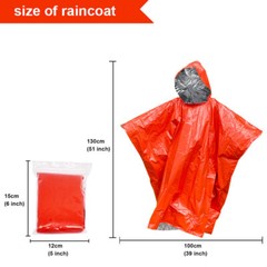 Waterproof Rain Poncho Hooded Raincoat Shelter For Camping Multifunctional