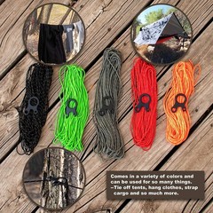 Reflective Rope with Guyline Adjuster kit Line Tensioner for Tarps Tents Outd…