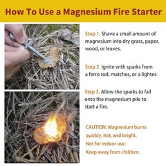 3 Pieces Magnesium Fire Starter Rods, 99% High Purity Magnesium Metal Rod, 3….