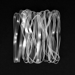 50 Pcs Clear Rubber Bands 200x5mm (Perimeter x Width) 200*5MM, transparent