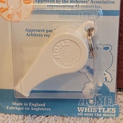 Acme Whistles Thunderer # 660 White Official Referee Whistle Made in England.