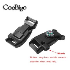 5 Pack Parachute Clips 5/8″ Whistle Compass Clasp for 5pcs 5/8 Inch Buckles