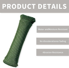 Paracord Rope, Reflective III Parachute Cord 7 Strand Core 550lb, 100ft Army Gre