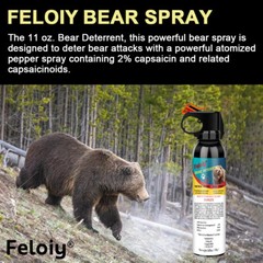Feloiy Bear Spray 32ft Range 11 Oz Camping With 1 Pack Free Peper Spray 1/2oz