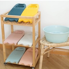 Non-Slip Laundry Washing Board, Household Washboard, Hand Wash Large, A-White