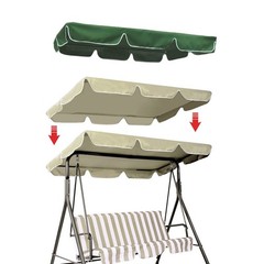 Waterproof Oxford Fabric Canopy For Garden Swing Seat Cover Two Or Three Seater