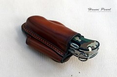 Custom Horizontal Cross Draw Sheath for Victorinox One Hand Soldier 2008 Knife