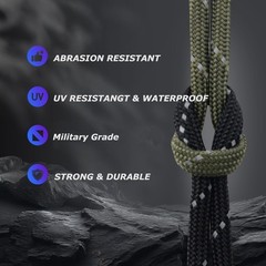 328ft multifunctional 550 Reflective Paracord Type III 7 Strand Cord Rope 4mm
