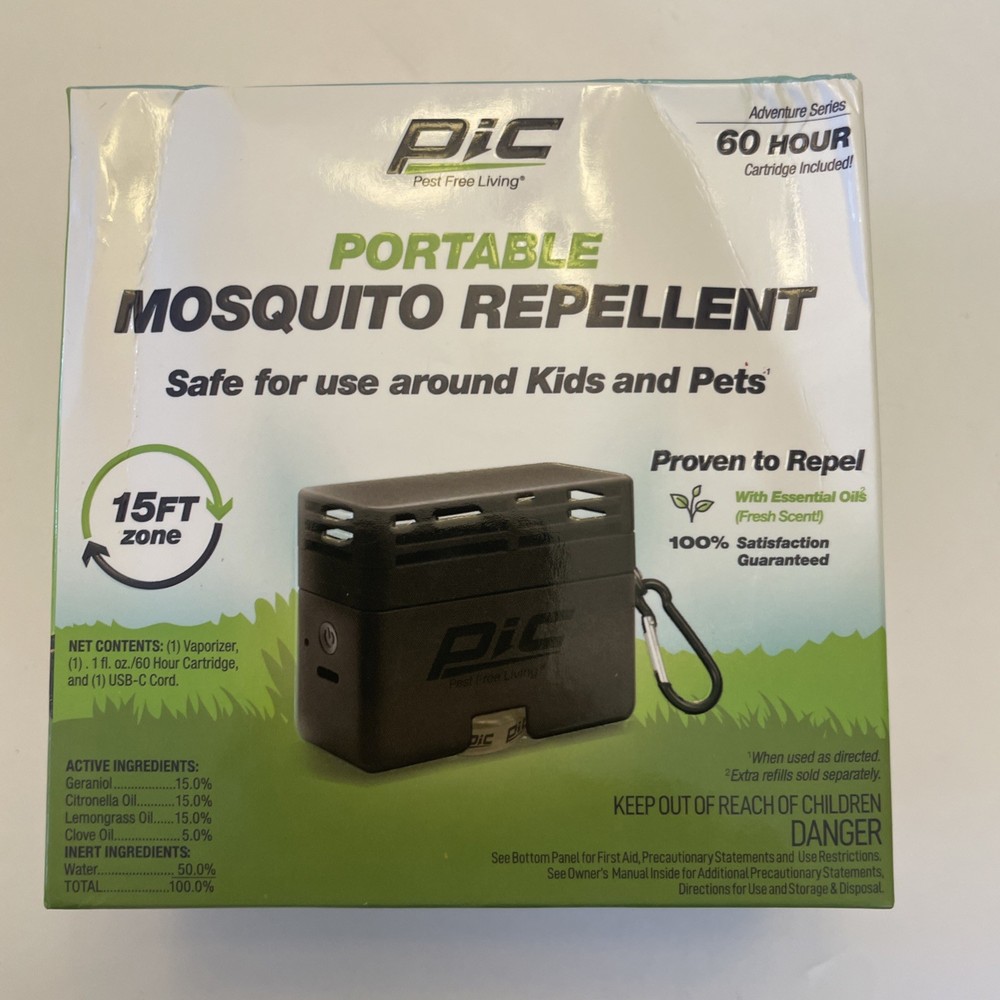 PIC Portable Mosquito Botanical Repellent​ 60 Hour Device Proven To Repel