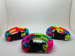x3 LGBTQ Outdoor Survival Paracord Bracelet 7 Core Braided Rope for Emergency