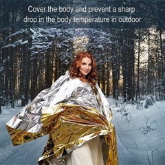8Pc Medical Emergency Thermal Blanket Mylar Trauma Military Survival Safety Gold