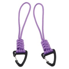 2Pcs Versatile Paracord Keychain with Lock Clip Hook for Camping Hiking Gear