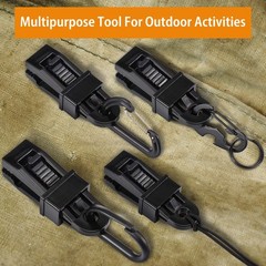 Outus 20 Pcs Tarp Clip Crocodile Mouth Multipurpose Secures 20 Pieces, Black