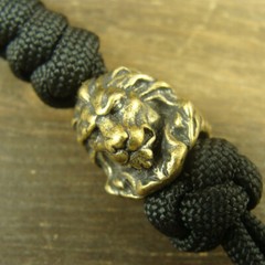 Brass “Skull” knife Lanyard Bead Paracord beads crafted for EDC gear XLH029