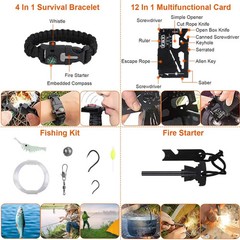 125‑Piece Survival Kit | Emergency First Aid Tactical Gear | Outdoor Camping, Hi