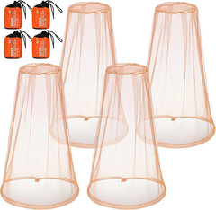 4 Pack Mosquito Bug Net Mesh for Head Mosquito Net Face Fly Netting Hood from In