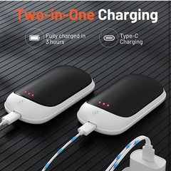 Hand Warmers 2 Pack USB 2 in 1 Hand Warmers Reusable, Quick Charge Portable OC7