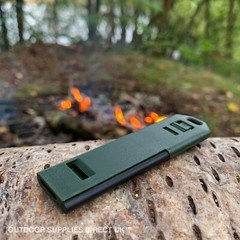 Emergency Distress Bushcraft EDC Signal Whistle | Ferro Rod Fire Steel Striker