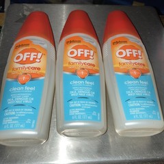 (3) Off Family Care Insect Repellent Clean Feel 6oz