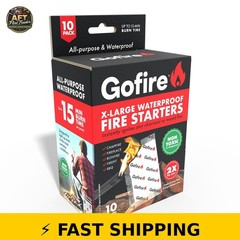 GoFire XTRA LARGE 10-Piece Fire Starter Kit – Non-Toxic & Waterproof