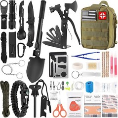 All-in-One 142-Piece Survival Tools & First Aid Kit – Ideal for Camping & Hiking