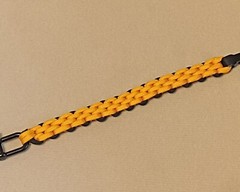 Brick Weave & Black Shackle Handmade Bracelet, Mens and Womens, Custom Color