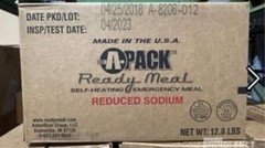 MRE APack Ready To Eat Reduced Sodium – Case of 12 (6 Menus) 10/24 insp date!