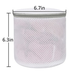 GOGOODA Laundry Mesh Bag Bra Wash 3 Bags, White with Pink Pattern