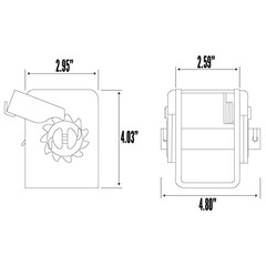 Left Lashing Winches For Flatbed Trailer (2-Pack), 2 Inch Winch Holds Up 3