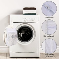 Laundry Bags,Sneaker Wash & Dry Net Bag for Dryer 7.48×5.51 x1.18, white