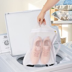 Sneaker Wash & Dry Net Bag for Dryer,15.7×13.8 Inch Large 1pcs, white2