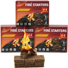 Fire Starter Squares 192, Natural & Odourless Firestarters Cubes for Campfire, F