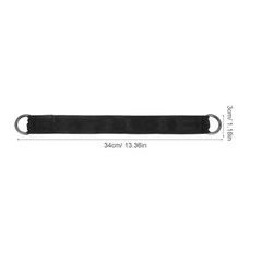 2Pcs Heavy Duty Nylon Tree Swing Strap Kit with D Rings Antislip Design Black